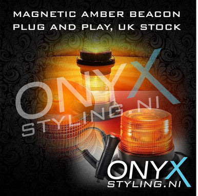 MAGNETIC AMBER WARNING BEACON 12V OR 24V
