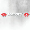MASSEY 3 STEPS TO HEAVEN WINDOW DECAL RED & WHITE