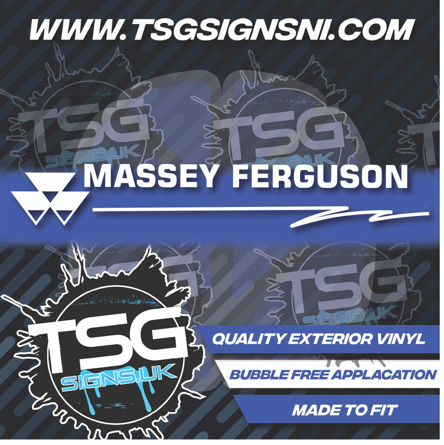 Massey Ferguson Logo White - Style 43