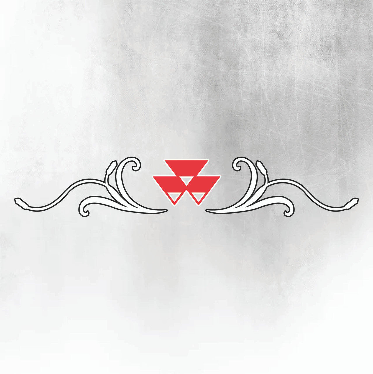 Massey Ferguson 6S Silver & Black New Style Decal