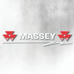 MASSEY RED & WHITE WITH SWIRL LOGO WINDOW DECAL