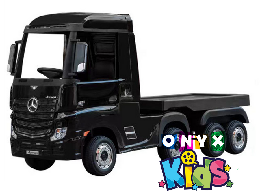 Onyx Kids Ride-On Truck Trailer Black – Mercedes-Style Trailer Attachment