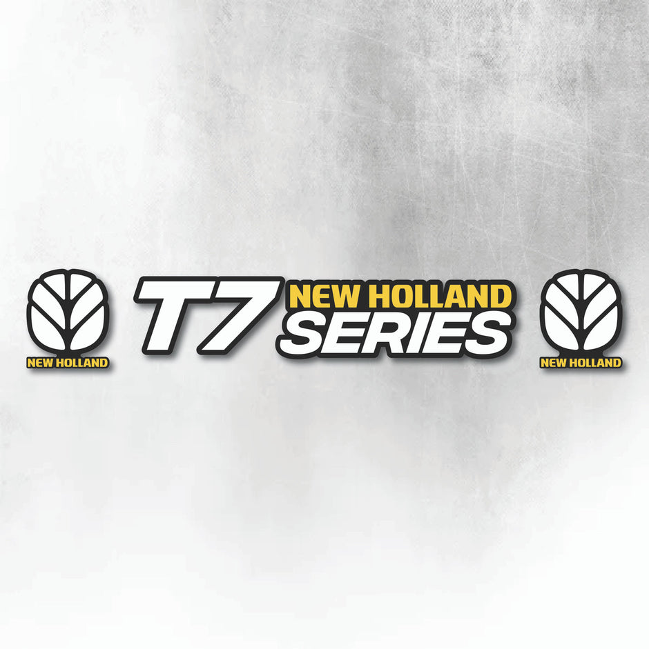 New Holland T7 Series White & Black New Style Decal