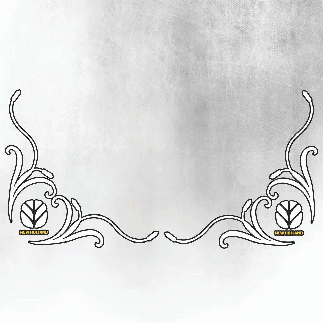 New Holland T6 Series White & Black New Style Decal