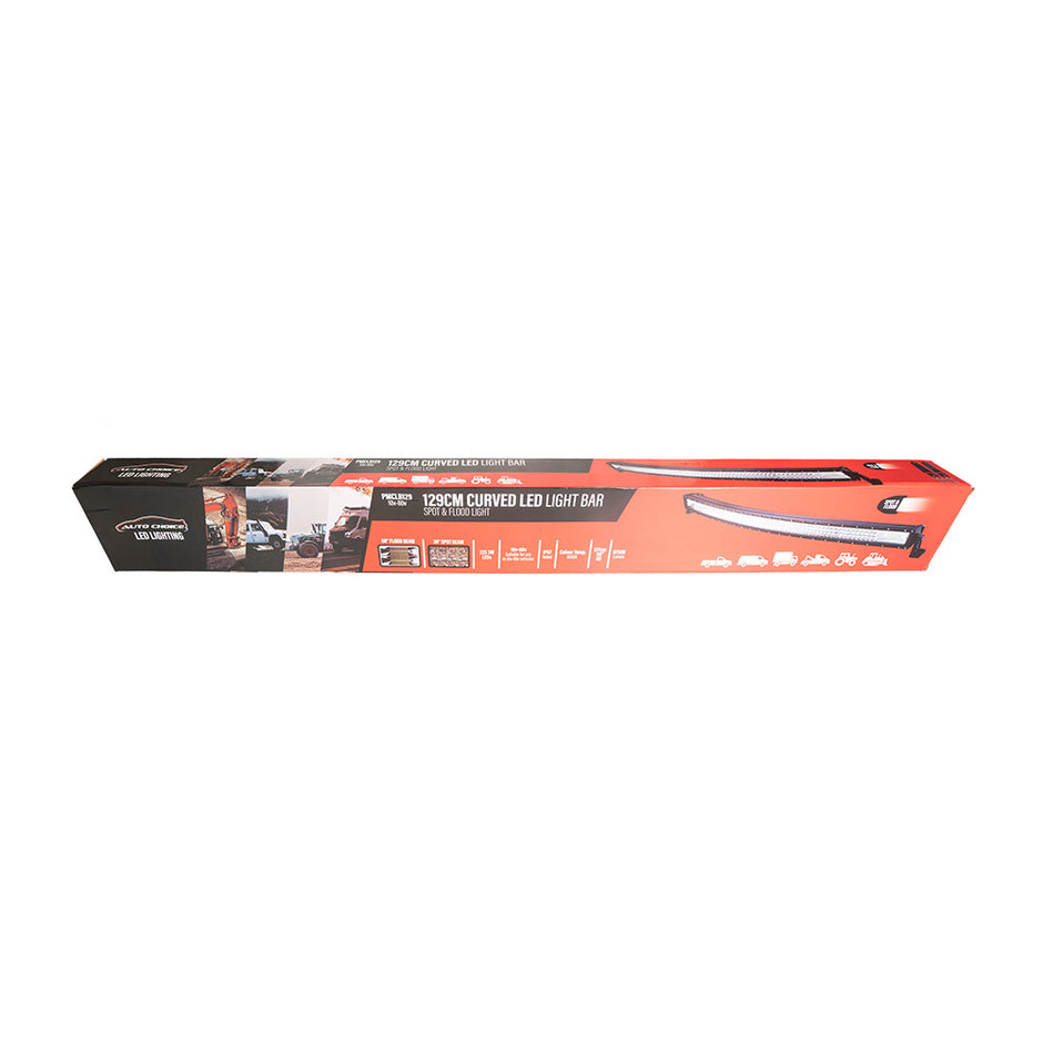 Auto Choice 129cm Curved LED Light Bar | 67,500 Lumens | Dual Beam | IP67 Waterproof