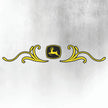 John Deere Yellow & Black REAR WINDOW SWIRL - NEW STYLE