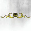John Deere Yellow & Black REAR WINDOW SWIRL - NEW STYLE