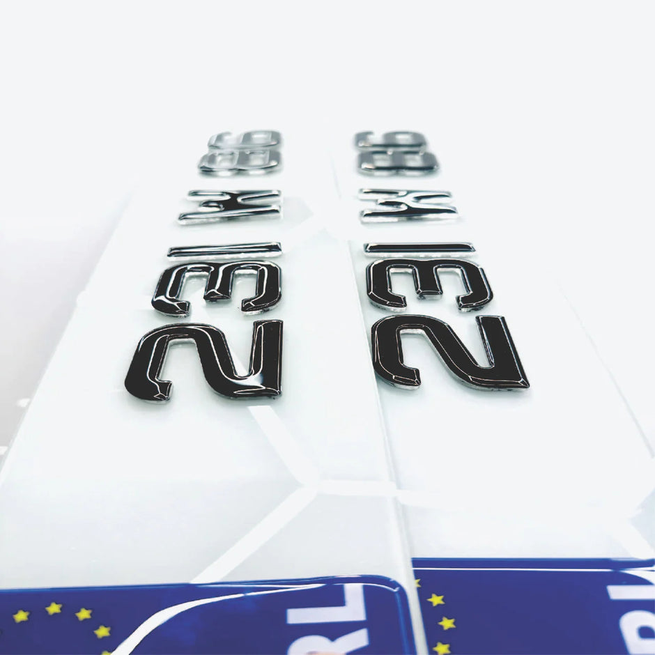 50MM 4D CRYSTAL ACRYLIC WITH GEL TOPS METRO NUMBER PLATES Republic of Ireland