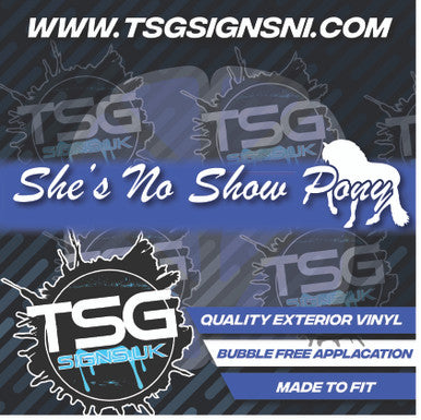 She's No Show Pony White - Style 62