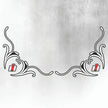 CASE IH SIDE WINDOW SWIRLS - PAIR SILVER & BLACK - NEW STYLE