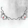 CASE IH SIDE WINDOW SWIRLS - PAIR SILVER & BLACK - NEW STYLE