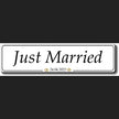 STYLE 23 JUST MARRIED WEDDING NUMBER PLATE - SINGLE PERSONALISED