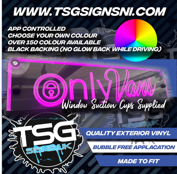 STYLE 34 Only Vans RGB Window Light Board