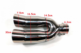 Universal Dual Chrome Exhaust Tip 62mm Inlet – Twin 60mm Outlet Tailpipe Upgrade