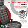 Eco Leather GTI Sports Seat Covers – Black with Red Stitching – Full Set Front & Rear – Universal Fit