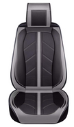 Luxury Eco Leather Seat Covers – Grey & Black Sport Design – Full Set Front & Rear – Universal Fit