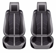 Luxury Eco Leather Seat Covers – Grey & Black Sport Design – Full Set Front & Rear – Universal Fit