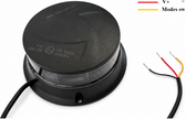 36 LED Smoked Lens Amber Warning Beacon – 19W | Low Profile | 7 Modes | ECE R65 | 12V/24V