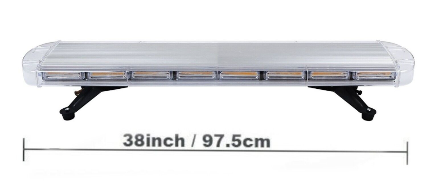 97.5cm Ice Blue LED Emergency Warning Light Bar – 10 Flash Modes | 12V/24V | IP67