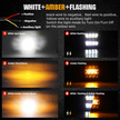 Dual Colour LED Flush Mount Work Lights – White & Amber | 6 Modes | 12V/24V | Pair