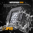 Dual Colour LED Flush Mount Work Lights – White & Amber | 6 Modes | 12V/24V | Pair