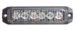 6 LED Ultra-Slim Amber Strobe Warning Light – 12V/24V | 4 Flash Modes | Universal Fit