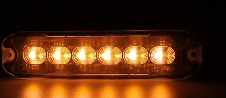12 LED Dual Colour White & Amber Strobe Warning Light – 20W | 12V/24V | IP67