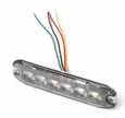 6 LED Slimline Amber Strobe Warning Light – 10W | 8 Flash Modes | 12V/24V