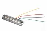 6 LED Slimline Amber Strobe Warning Light – 10W | 8 Flash Modes | 12V/24V