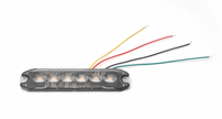 6 LED Slimline Amber Strobe Warning Light – 10W | 8 Flash Modes | 12V/24V