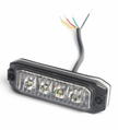 4 LED Amber Emergency Warning Strobe Light – 12W | 12V/24V