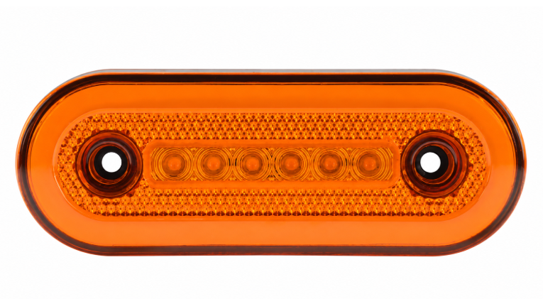 Oval Amber LED Side Marker Light 12V/24V – 24 LED Neon Effect | 115mm