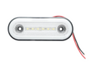 Oval LED Marker Light 12V–24V – White Neon Effect | 24 LED | 115mm