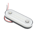 Oval LED Marker Light 12V–24V – White Neon Effect | 24 LED | 115mm