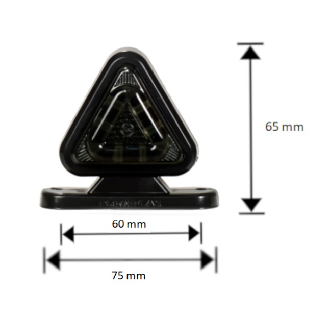 LED Triangle Marker Lights – Red & White Double-Sided Smoked Lens | 12V–24V | Twin Pack