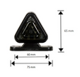 LED Triangle Marker Lights – Red & White Double-Sided Smoked Lens | 12V–24V | Twin Pack