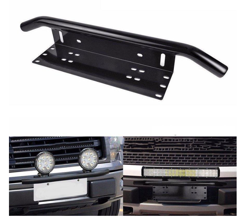 Universal Number Plate LED Light Bar Mounting Bracket – Black | 60cm