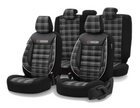 Premium Universal Car Seat Covers Full Set Black & White Seam – GTI Style, 7-Layer Comfort, Airbag Compatible, Cars & SUVs