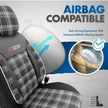 Premium Universal Car Seat Covers Full Set Black & White Seam – GTI Style, 7-Layer Comfort, Airbag Compatible, Cars & SUVs