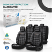 Premium Universal Car Seat Covers Full Set Black & White Seam – GTI Style, 7-Layer Comfort, Airbag Compatible, Cars & SUVs