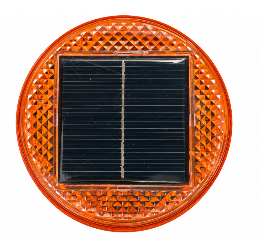 18 LED Solar Rechargeable Amber Warning Beacon – 4 Flash Modes | Magnetic Mount | 12V