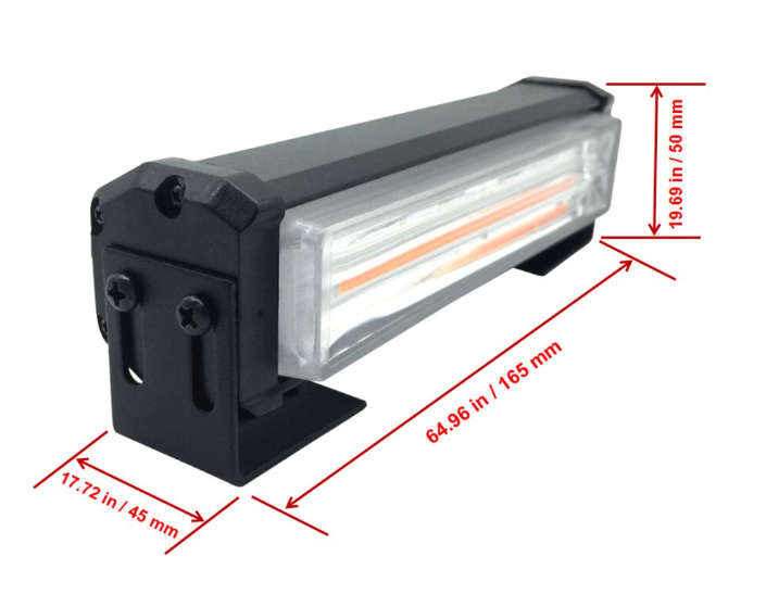 12V/24V Amber LED Emergency Strobe Lights – 2 Piece Kit with Controller | 12 Flash Modes