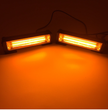 12V/24V Amber LED Emergency Strobe Lights – 2 Piece Kit with Controller | 12 Flash Modes