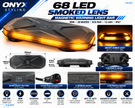68 LED Smoked Amber Magnetic Warning Light Bar – 30W | 20 Flash Modes | ECE R65 | 12V/24V