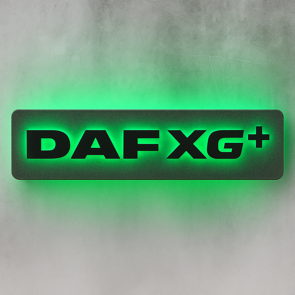 3D DAF XG+ Letters RGB COLOUR LED Light Up Sign
