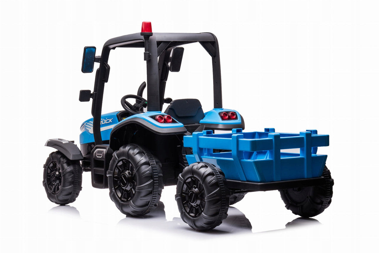 Onyx Kids 24V “Agri Pro X” Ride-On Tractor & Trailer – BLUE Edition