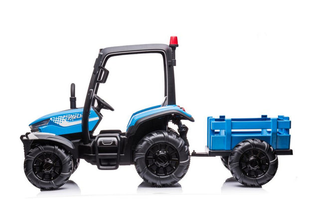 Onyx Kids 24V “Agri Pro X” Ride-On Tractor & Trailer – BLUE Edition