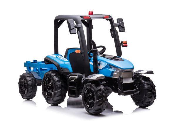 Onyx Kids 24V “Agri Pro X” Ride-On Tractor & Trailer – BLUE Edition