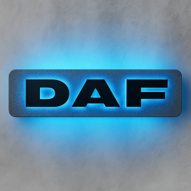 3D DAF Letters RGB COLOUR LED Light Up Sign