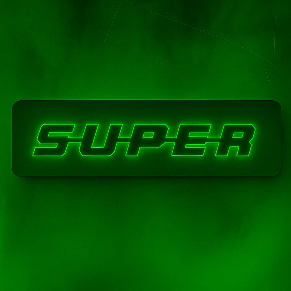 3D SUPER Letters RGB COLOUR LED Light Up Sign
